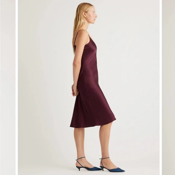 Quince 100% Washable Silk Slip Dress - Picture 4 of 10